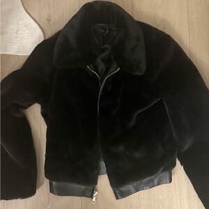Black Faux Fur Jacket